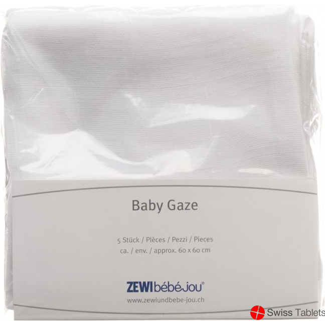 Zewi Baby Gaze 9/7 Windeln 60x60cm 5 Stück buy online