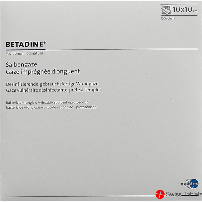 Betadine 10x10cm 10 Salbengazen buy online