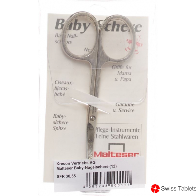 Maltese baby nail scissors diagonal 7.5cm No. 12 buy online
