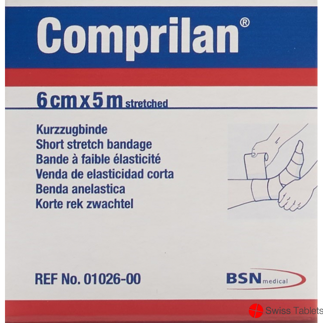 Comprilan Kompressionsbinde Kurzem Zug 5mx6cm buy online