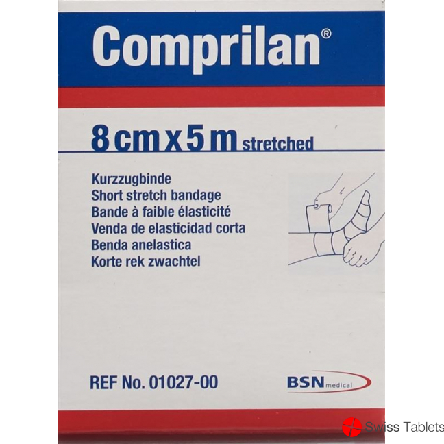 Comprilan Kompressionsbinde Kurzem Zug 5mx8cm buy online
