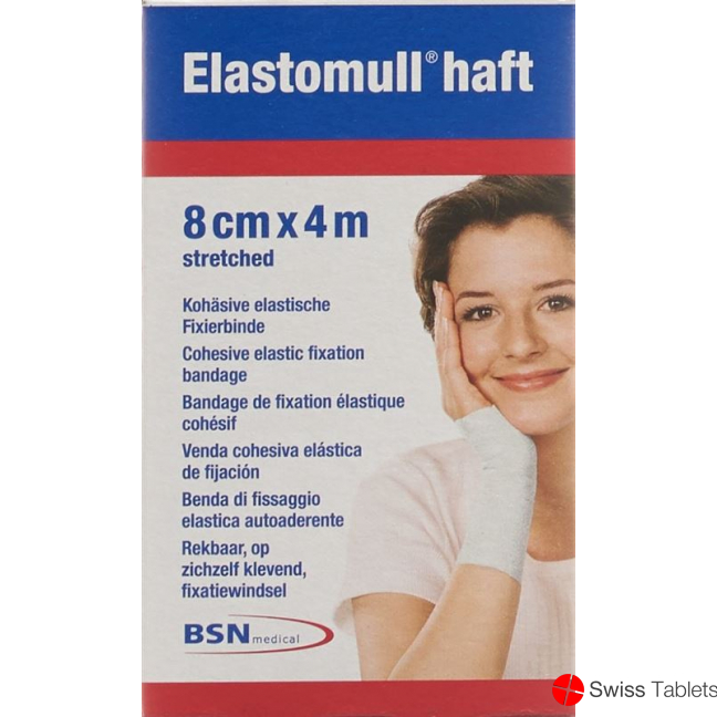 Elastomull Haft Gazebinde Weiss 4mx8cm Rolle buy online