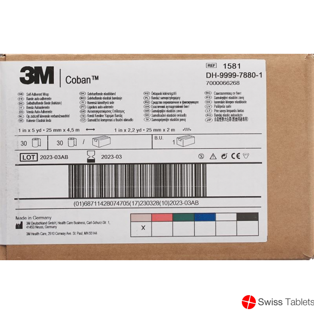 3M Coban Elastische Binde Hautfarbig 2.6cmx4.57m 30 Stück buy online 3M Coban Elastische Binde Hautfarbig 2.6cmx4.57m 30 Stück buy online