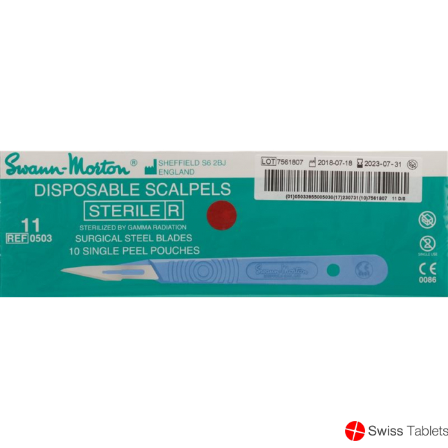 Swann Morton Skalpell 1x Steril No 11 10 Stück buy online