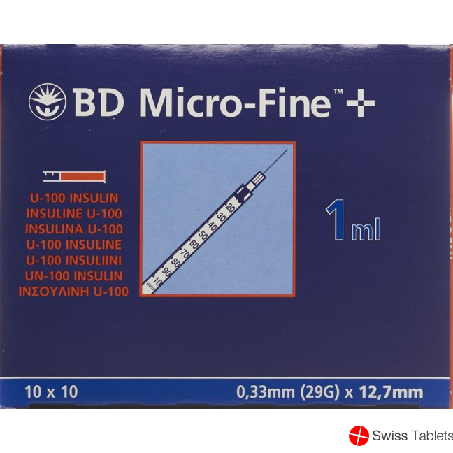 BD Microfine+ U100 Insulin Spritze 0.33mm X 12.7mm 100x 1ml buy online