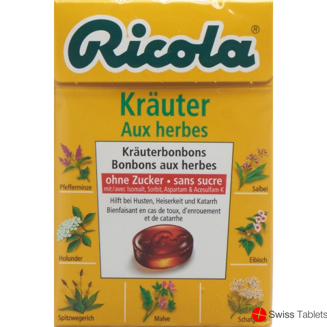 Ricola Kräuter Kräuterbonbons ohne Zucker 50g buy online