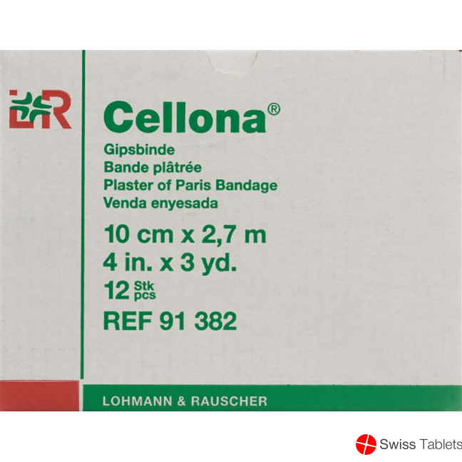 Cellona Gipsbinden 2.75mx10cm Feincremig 12 Stück buy online