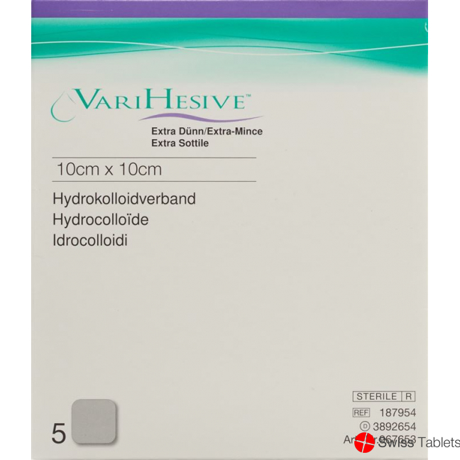 VariHesive Extra Dünn Hydrokolloidverband 10x10cm 5 Beutel buy online