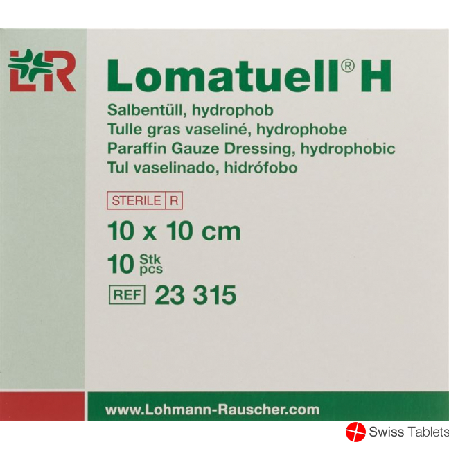 Lomatuell H Salbenkompresse 10x10cm Steril 10 Stück buy online