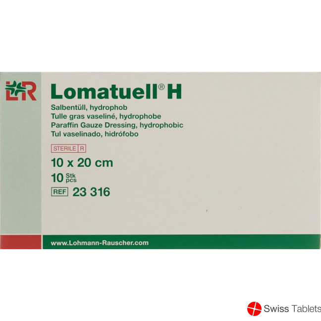 Lomatuell H Salbenkompresse 10x20cm Steril 10 Stück buy online