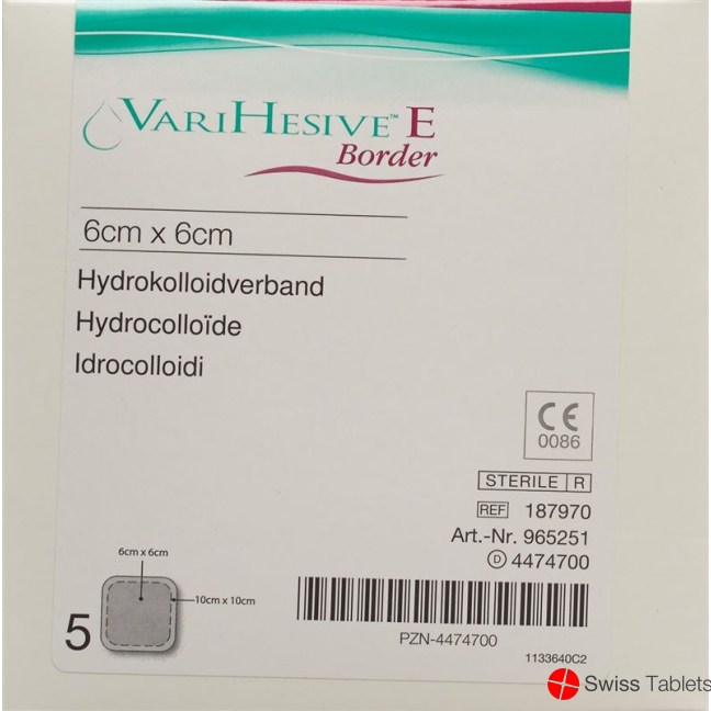 VariHesive E Border Hydrokolloidverband 6x6 / 10x10cm 5 Stück buy online