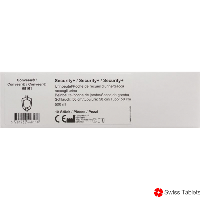 Conveen Security Plus Beinbeutel Unsteril 500ml 50cm 10 Stück buy online