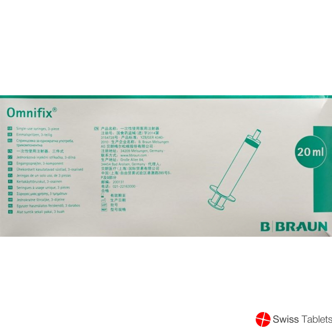 Omnifix Spritze Luer-Lock 20ml 100 Stück buy online