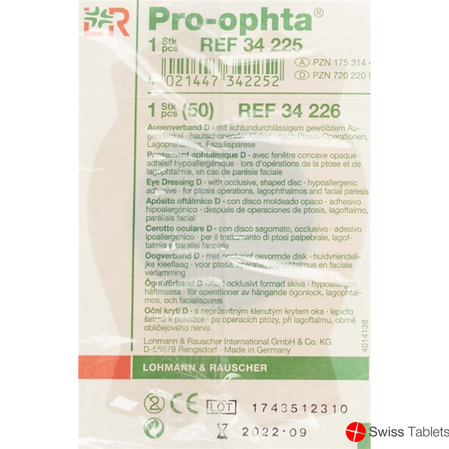Pro-Ophta Augenverband D Lichtdicht Beige buy online