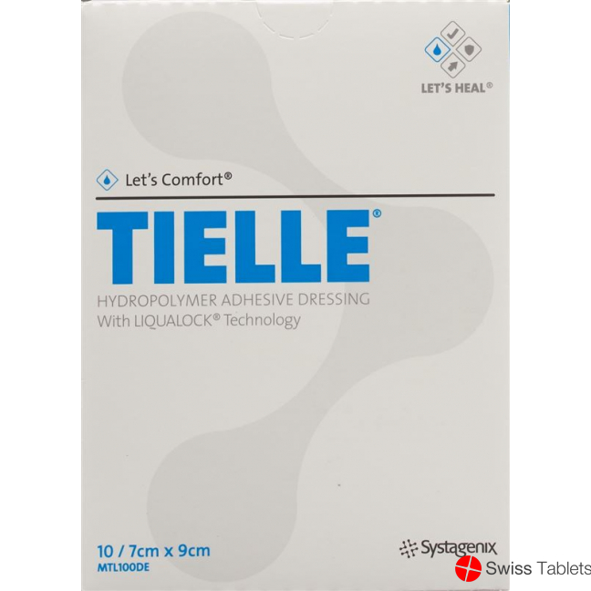 Let's Comfort Tielle Classic Hydropolymer-Schaumverband 7x9cm 10 Beutel buy online