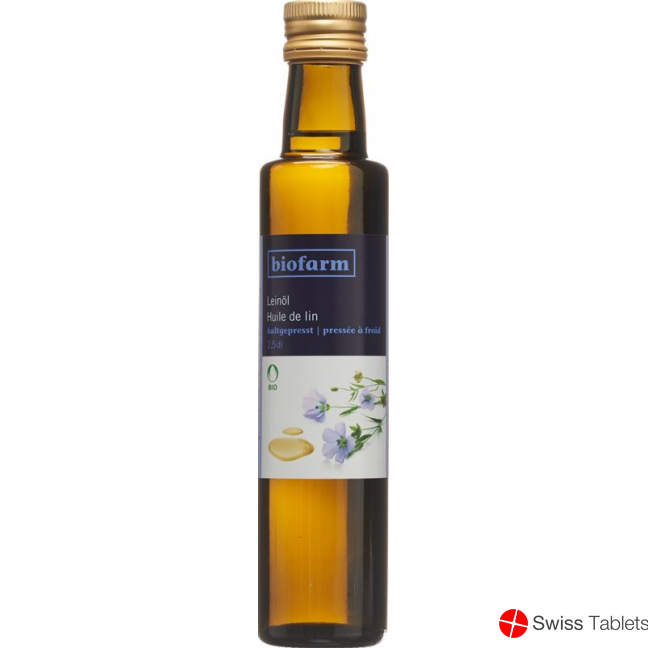 Biofarm Leinöl Knospe Flasche 2.5dl buy online