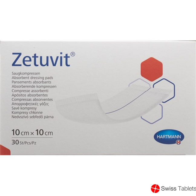 Zetuvit Absorptionsverband 10x10cm 30 Stück buy online