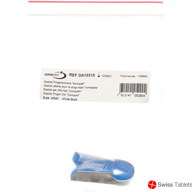 Omnimed Dalco Fingerschiene Grösse S Silber Blau buy online