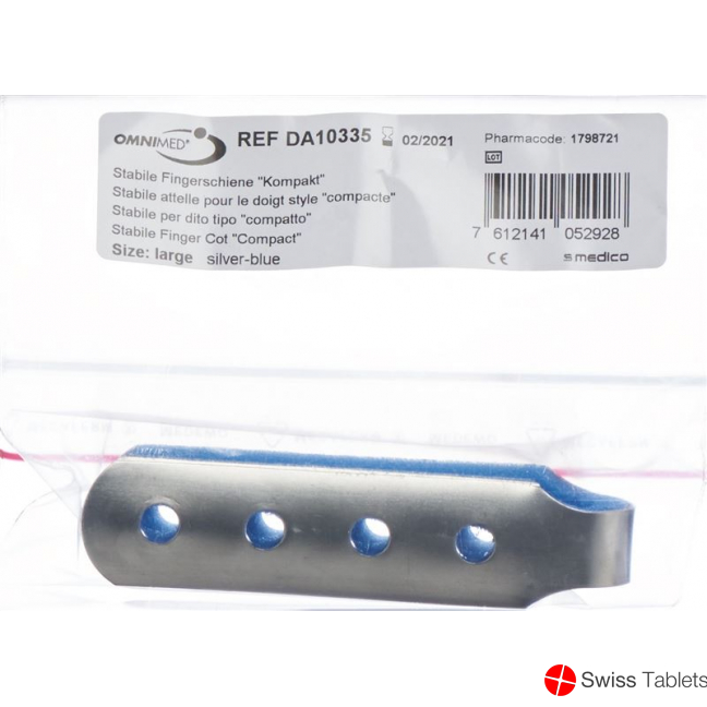 Omnimed Dalco Fingerschiene Grösse L Silber Blau buy online