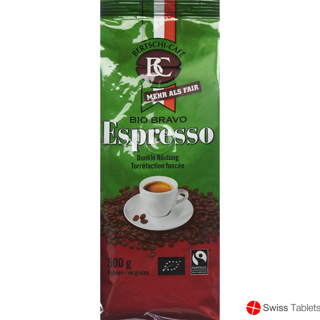 BC Bertschi-Café Bio Bravo Espresso Bohnen Beutel 500g buy online