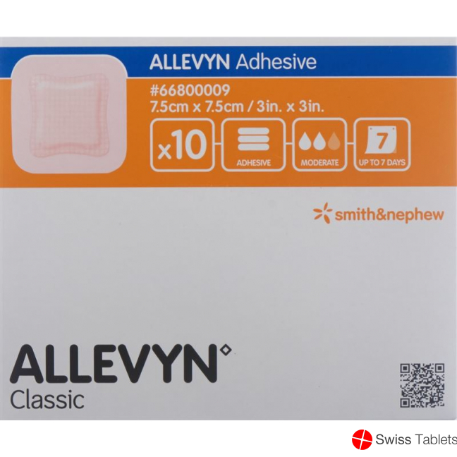 Allevyn Adhesive Wundkompressen 7.5x7.5cm 10 Stück buy online