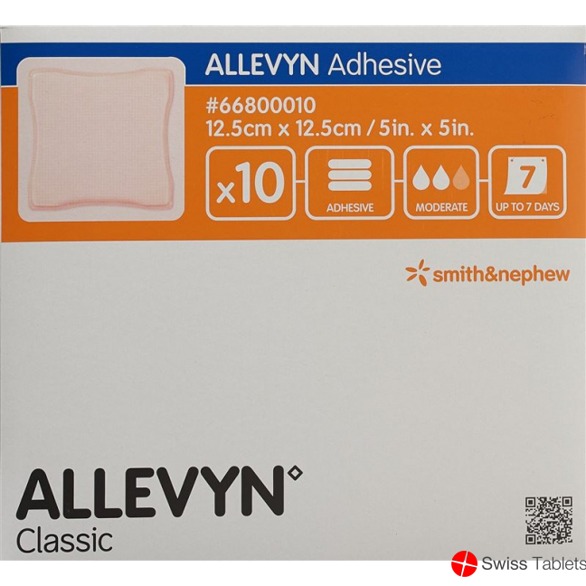 Allevyn Adhesive Wundkompressen 12.5x12.5cm 10 Stück buy online