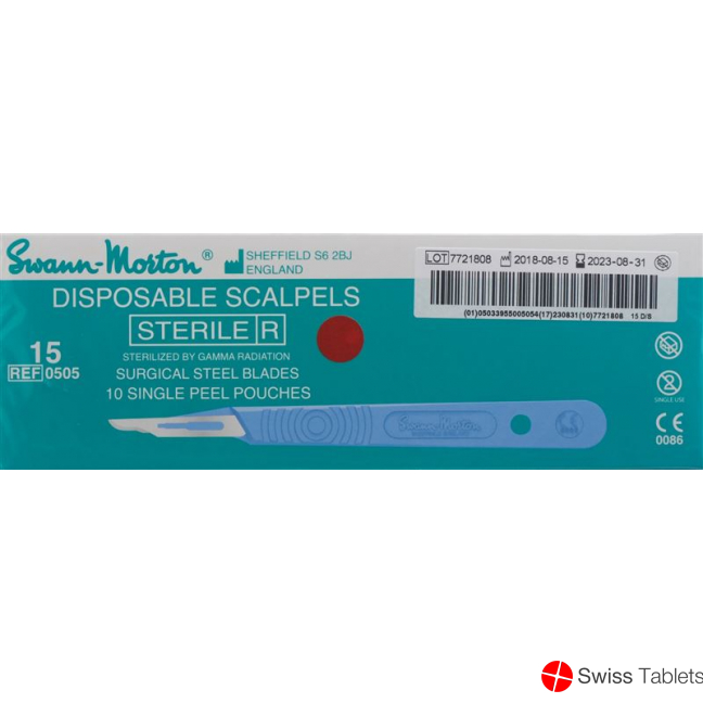 Swann Morton Skalpell 1x Steril No 15 10 Stück buy online