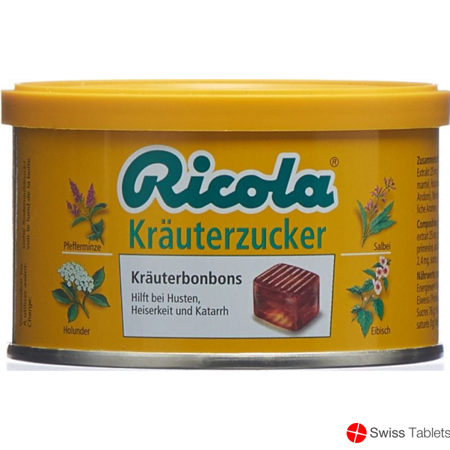 Ricola Kräuterzucker Pastillen 2.5g Dose 100g buy online