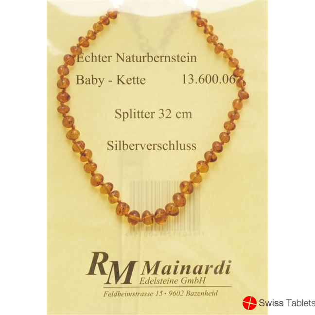 Mainardi Bernstein Babykette Splitter 32cm Silberverschluss buy online
