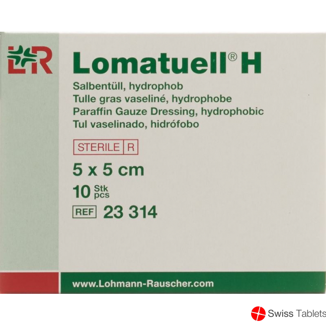 Lomatuell H Salbenkompresse 5x5cm Steril 10 Stück buy online
