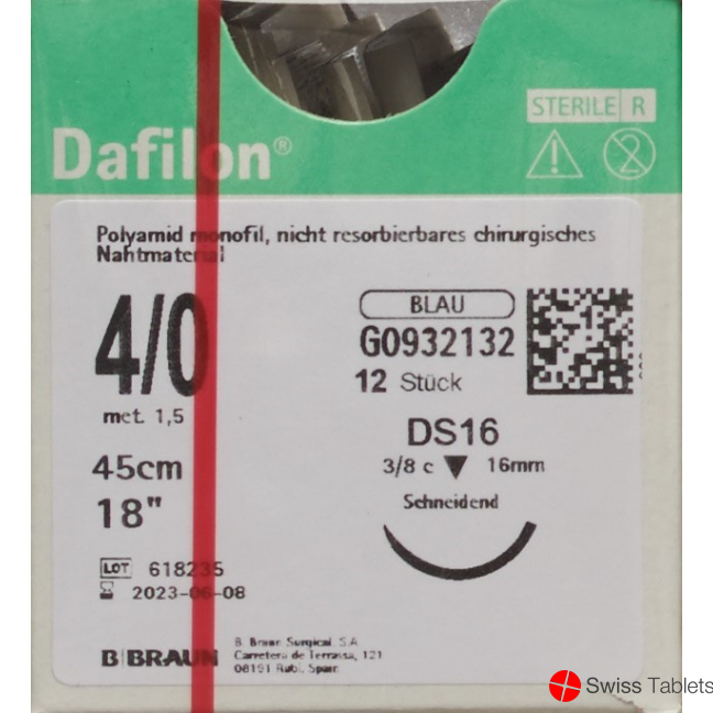 Dafilon 45cm Blau Dose 16 4-0 12 Stück buy online