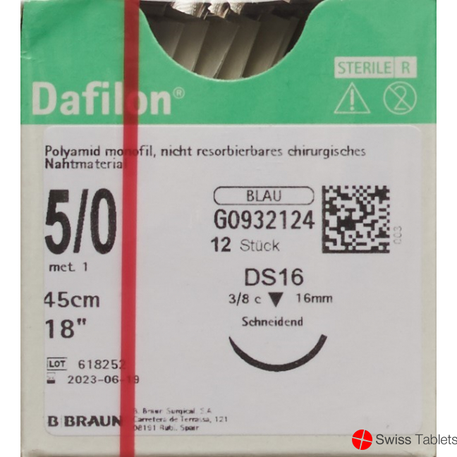 Dafilon 45cm Blau Dose 16 5-0 12 Stück buy online