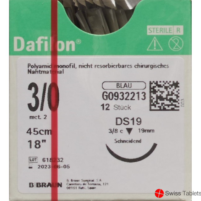 Dafilon 45cm Blau Dose 19 3-0 12 Stück buy online