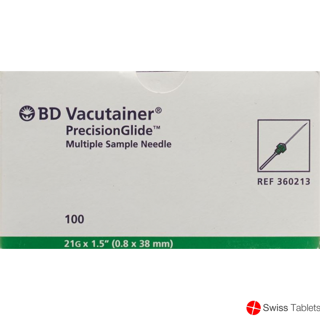 Vacutainer Kanüle 21g 0.8x38mm Grün 100 Stück buy online