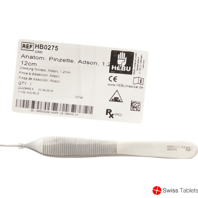 Butsch tweezers anatomical Adson 12cm buy online