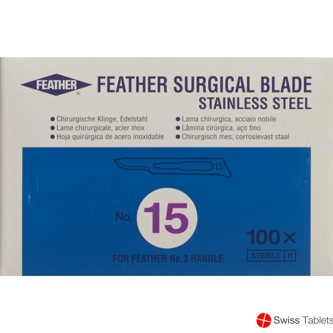 Feather Skalpellklingen Steril Nr 15 100 Stück buy online