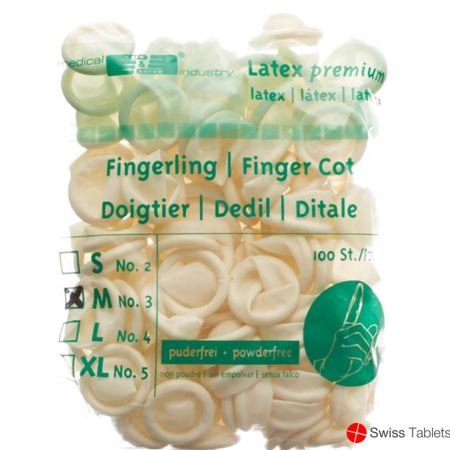 Gribi Fingerlinge Latex Grösse M Unsteril 100 Stück buy online
