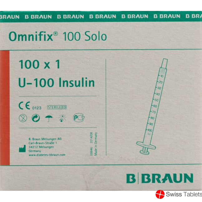 Braun Omnifix 100 Insulin 1ml Solo L 100 Stück buy online