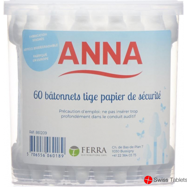 Anna Wattestäbchen Sicherheit 60 Stück buy online