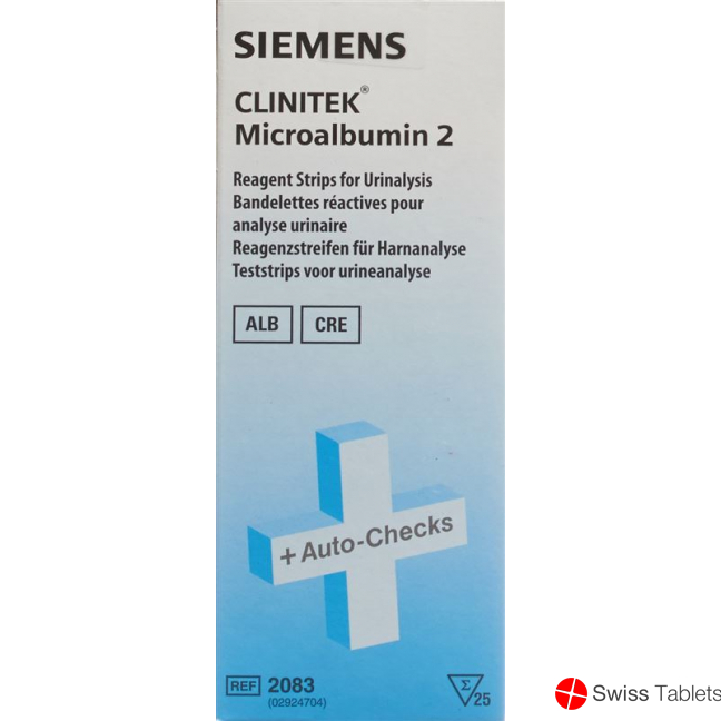 Clinitek microalbumin two reagent strips for urinalysis 25 pcs