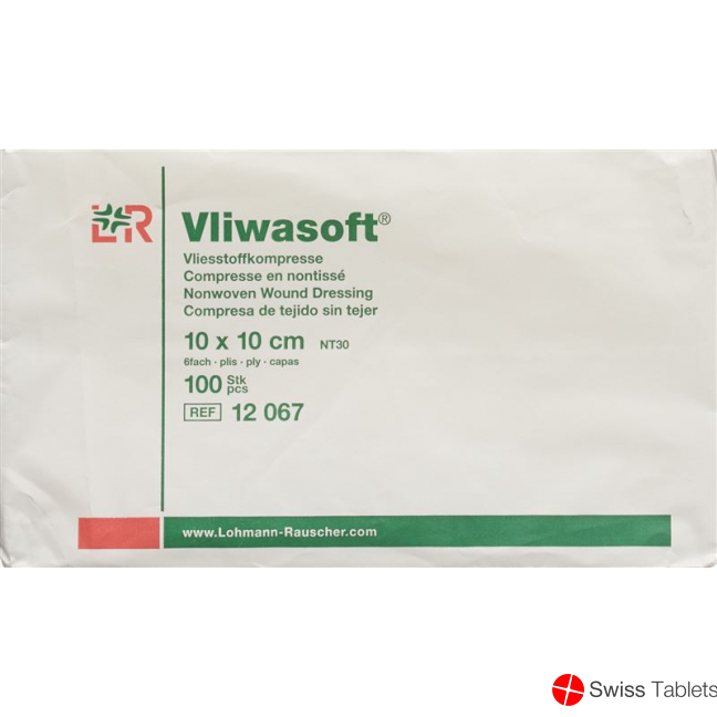 Vliwasoft Nw Kompressen 12 10x10cm 6-fach Beutel 100 Stück buy online