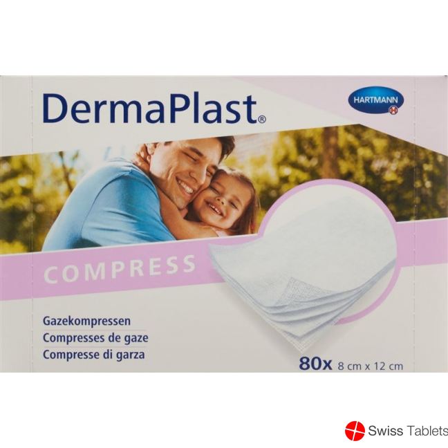 DermaPlast Gazekompressen 8x12cm 80 Stück buy online
