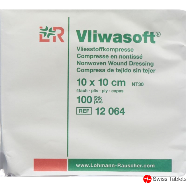 Vliwasoft Nw Kompresse 8 10x10cm 4-fach Beutel 100 Stück buy online