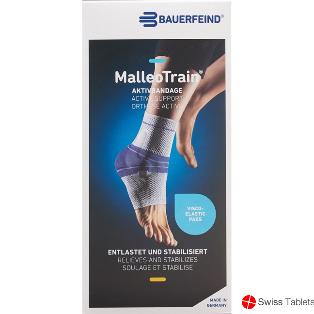 MalleoTrain Aktivbandage Sprunggelenk Grösse 3 Rechts Titan buy online