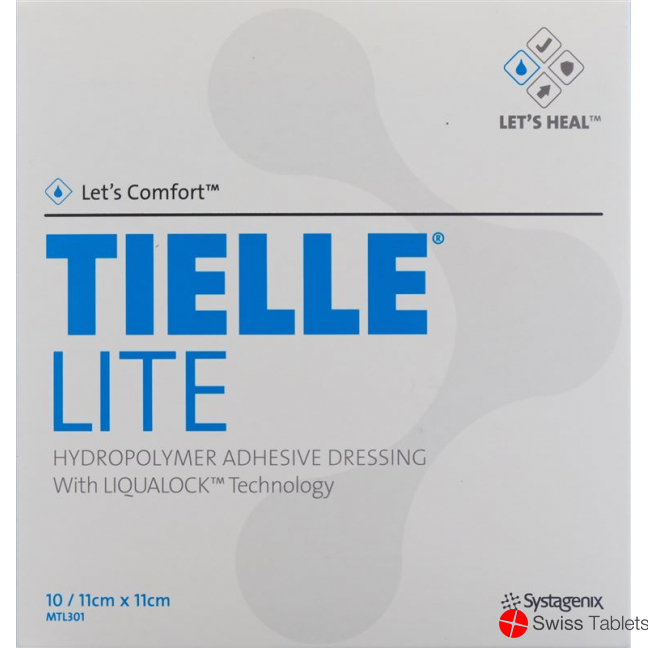 Let's Comfort Tielle Lite Hydropolymer-Verband 11x11cm 10 Beutel buy online
