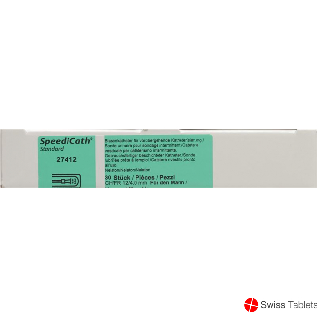 SpeediCath Nelaton Männer Einmalkatheter Weiss 4.0/12mm 40cm lang 30 Stück buy online
