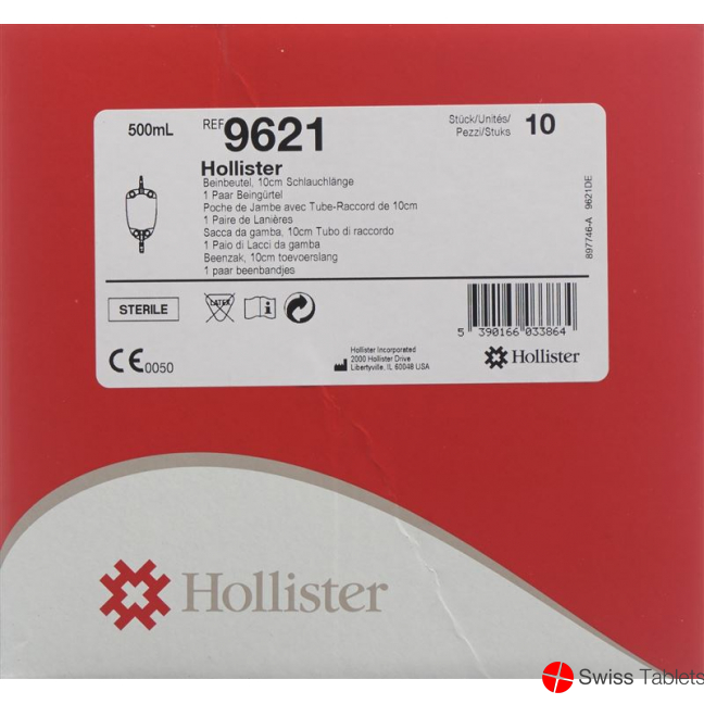 Hollister Urin Beinbeutel 500ml 10cm Abl Steril 10 X buy online