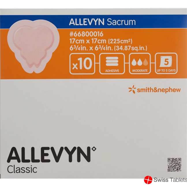 Allevyn Sacrum Wundverband 17x17cm 10 Beutel buy online