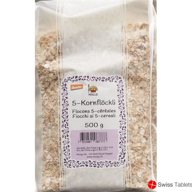 Holle 5 Kornflocken Knospe 500g buy online