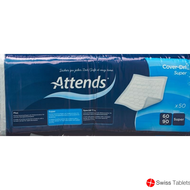 Attends Cover Dri Unterl Super 60x90cm Beutel 50 Stück buy online